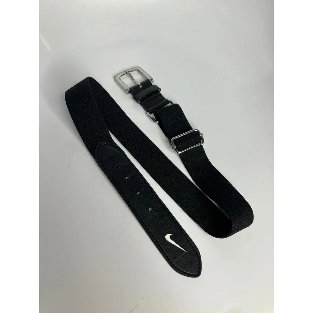 Nike baseball belt black stretchy adjustable one size‎